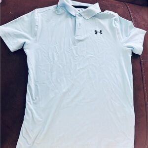 Under Armour Youth M Light Blue Polo Shirt